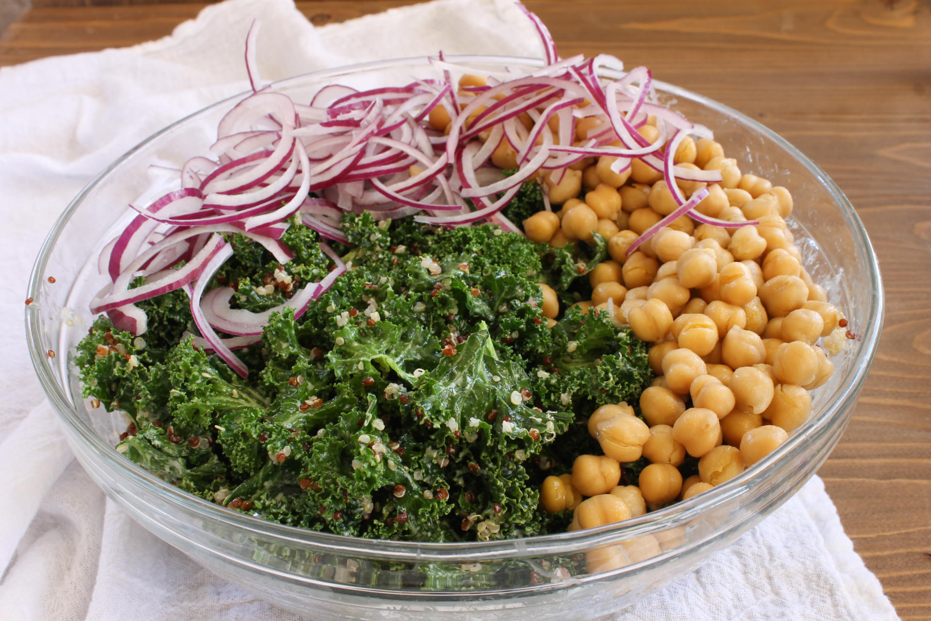 KaleQuinoa Salad with Tahini Dressing Strong Roots Nutrition